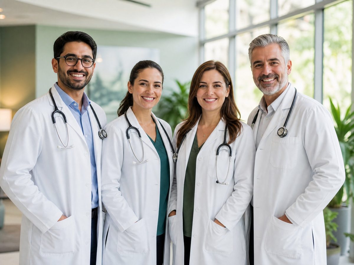 Equipe médica multidisciplinar da Psiquiatria Encaminhar